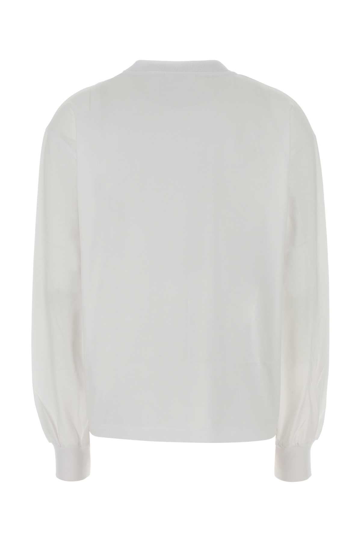 White Cotton T-Shirt Brightwhite Exterior: Organic Felpe