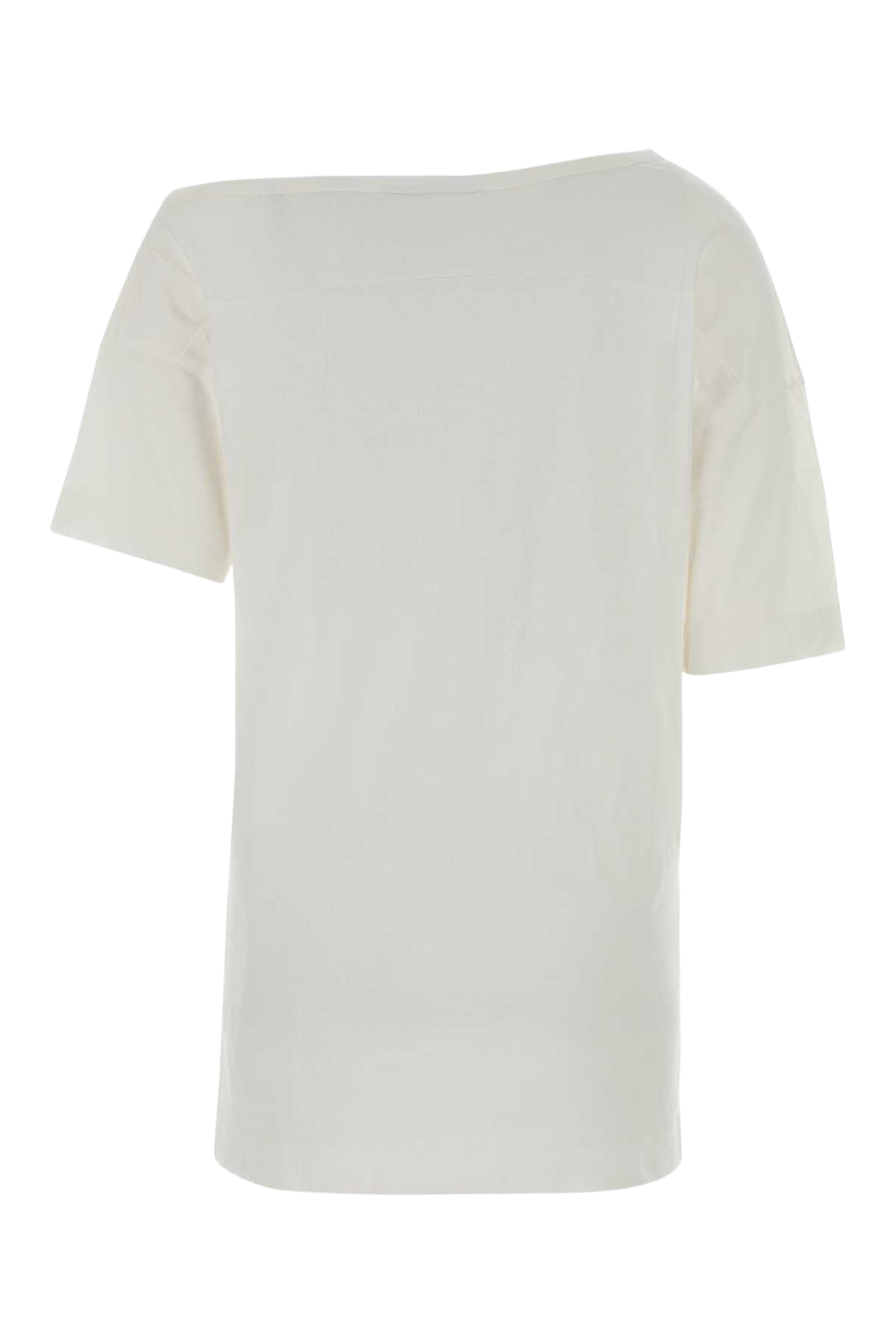 White Cotton T-Shirt Cibernetic Demon Prin Exterior