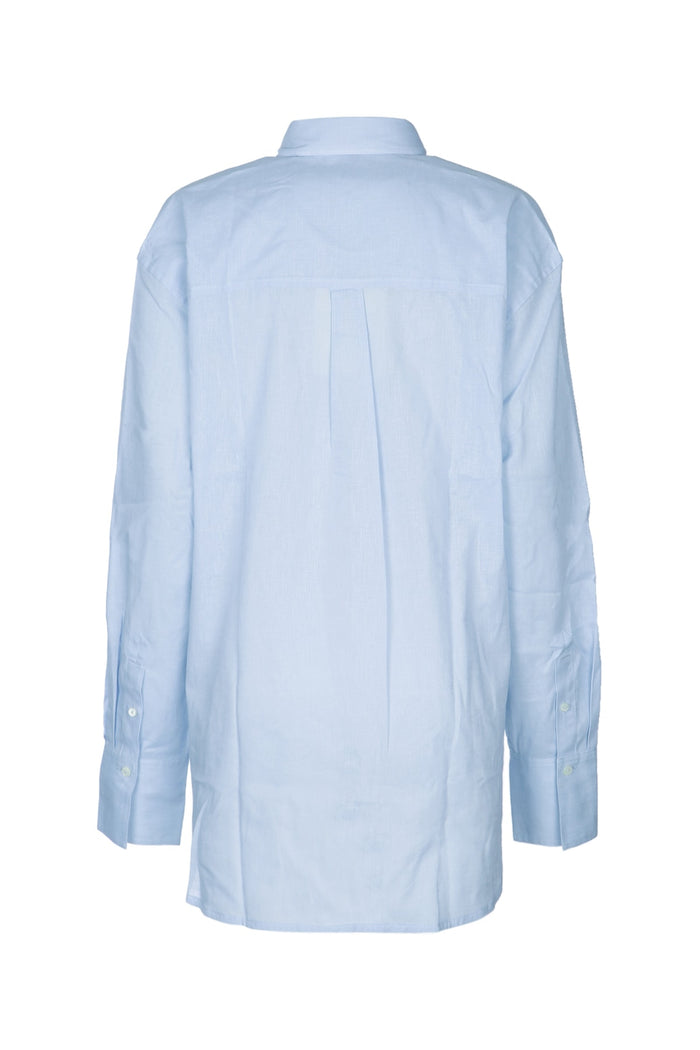 Oversized Summer Shirt Sky Cotton Camicie