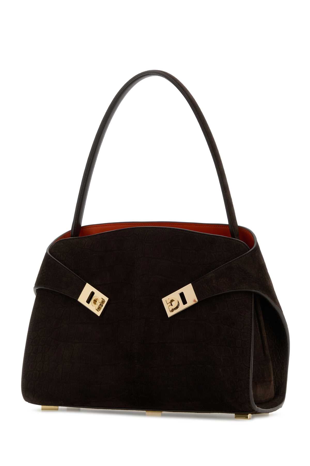 Dark Brown Suede Medium Hug Soft Shoulder Bag Testadimorolightsienatestadimoro Borse A Mano