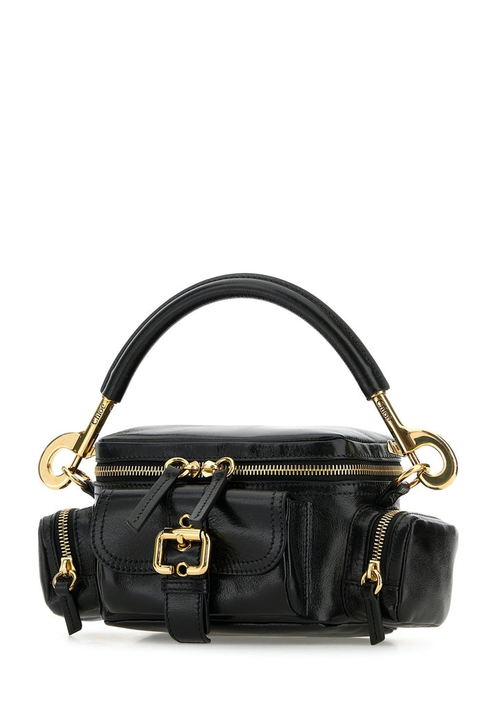 Chc24as534n83 001 Black Leather Borse A Mano