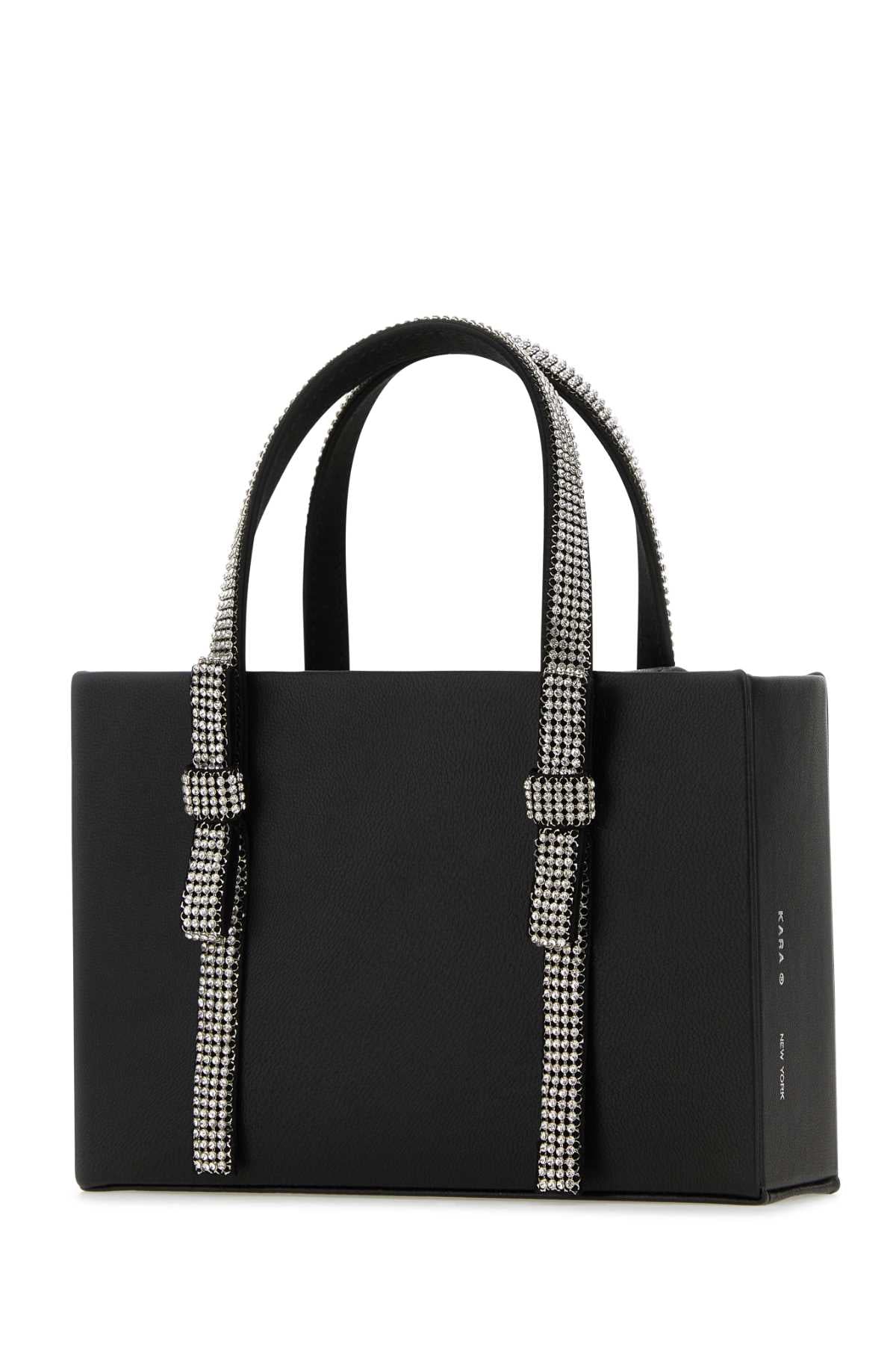 Black Nappa Leather Handbag Blackwhite Borse A Mano