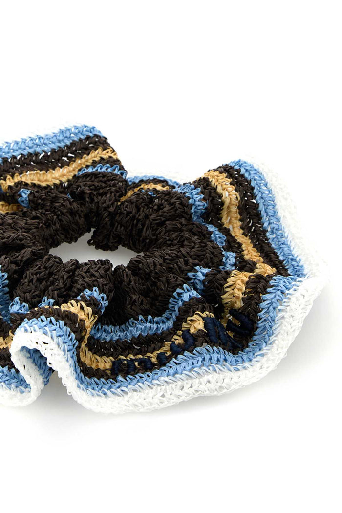 Embroidered Rafia Scrunchie Cacaocelestenat Cappelli E Fasce Per Capelli