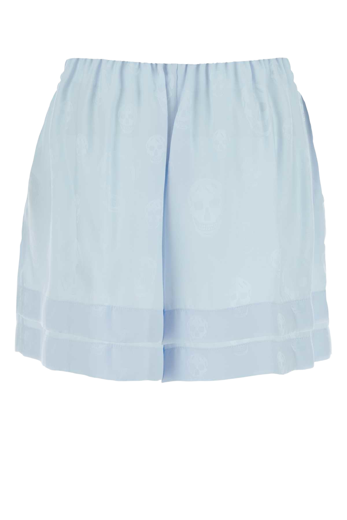 Pastel Light-Blue Jacquard Shorts Iceblue Fodera: Viscose