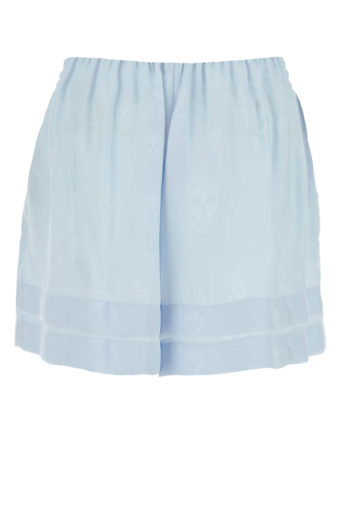 Pastel Light-Blue Jacquard Shorts Iceblue Fodera: Viscose