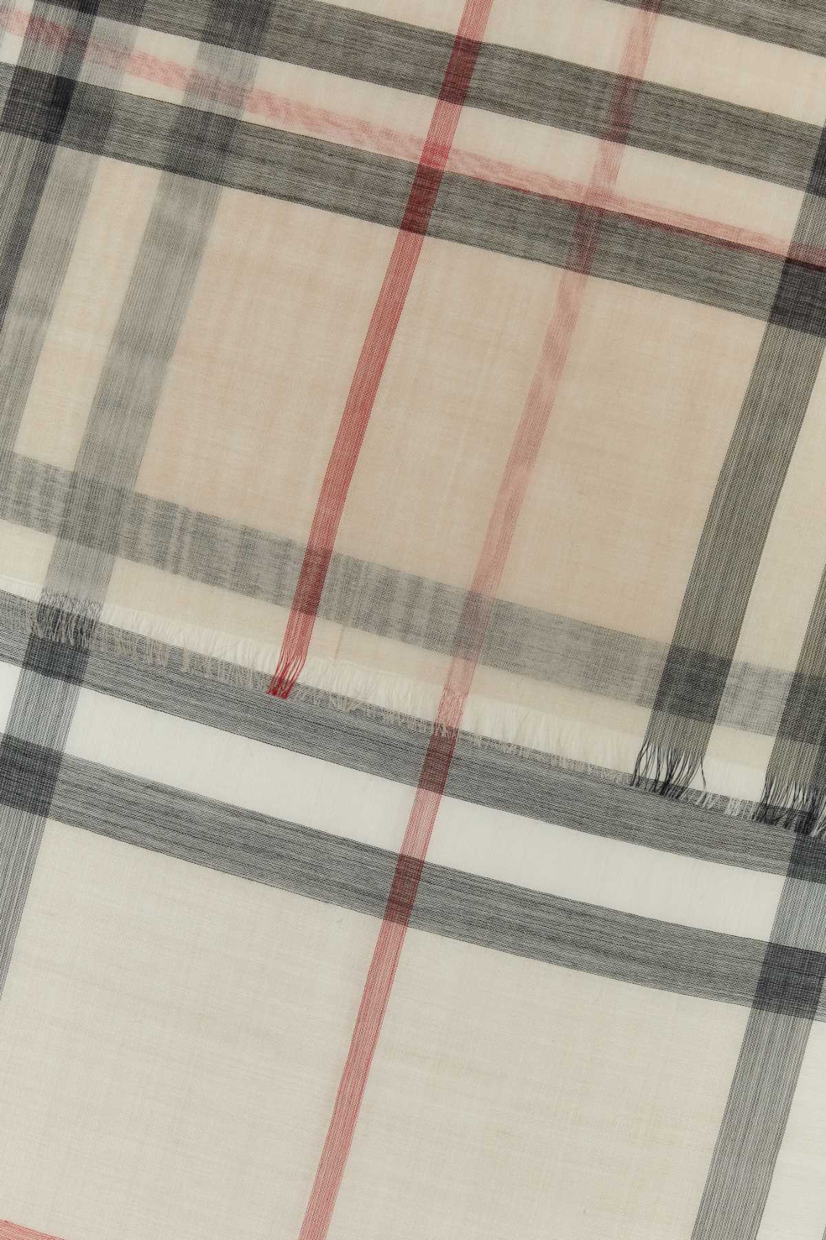Stonecheck Wool Mulberry Silk Sciarpe E Foulard