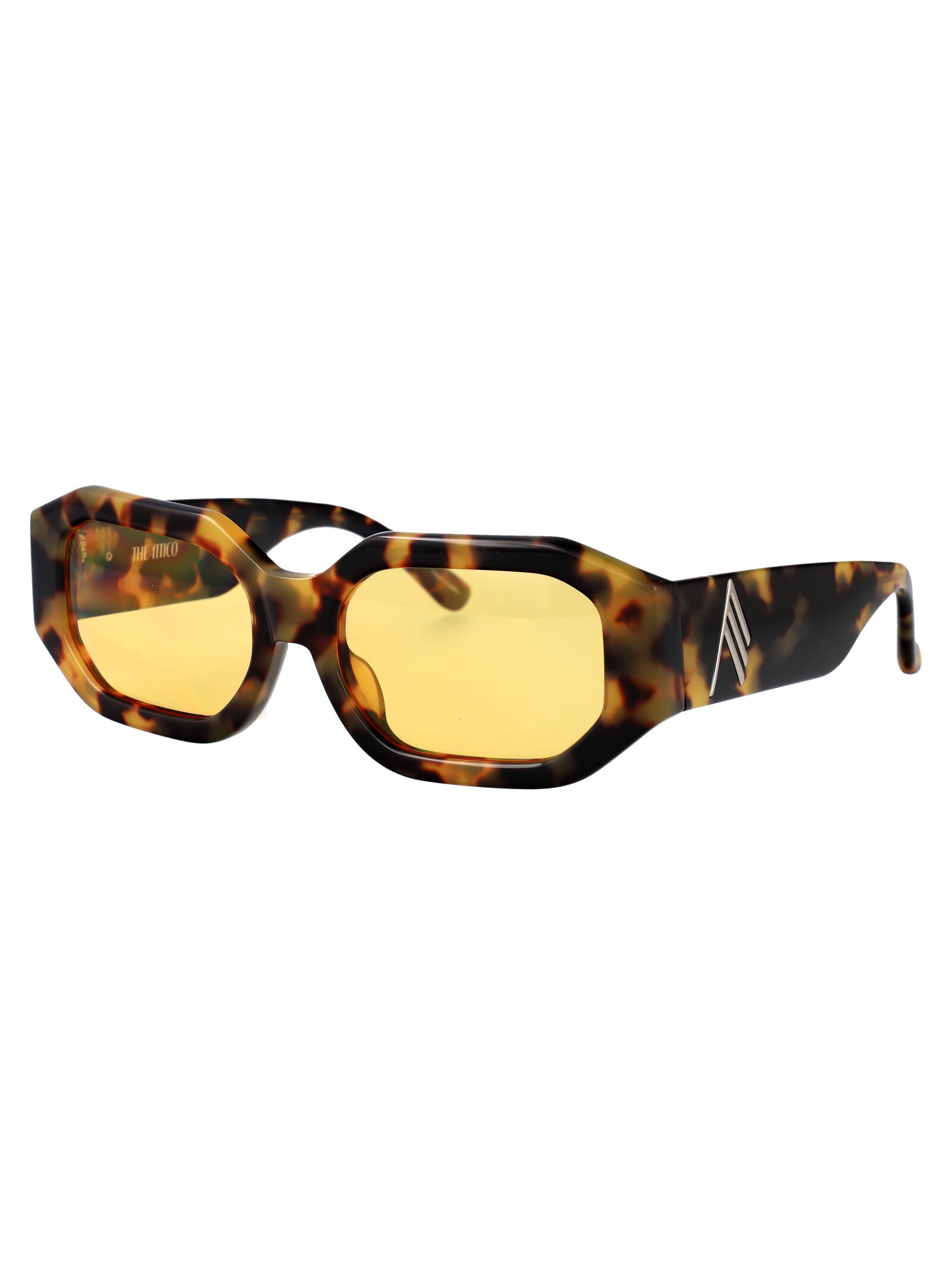 Attico45c7sun C7 T-shell/silver/yellow Acetate Sunglasses