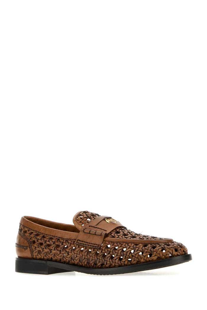 Brown Leather Loafers Cognac Mocassini