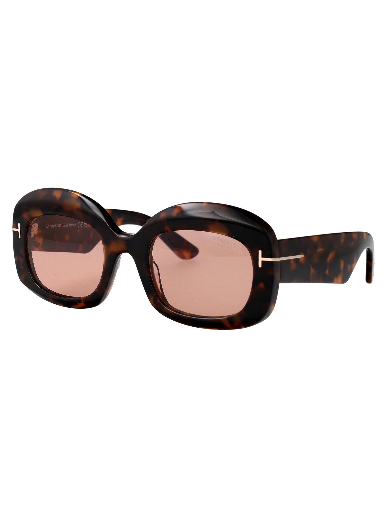 Ft1219 52y Avana Scura / Viola Acetate Sunglasses