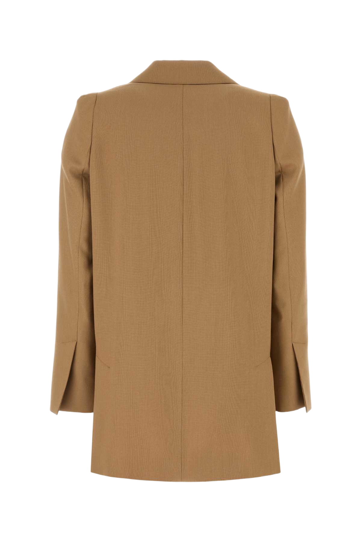 Camel Wool Blend Kitten Blazer 007 Giacche E Gilet
