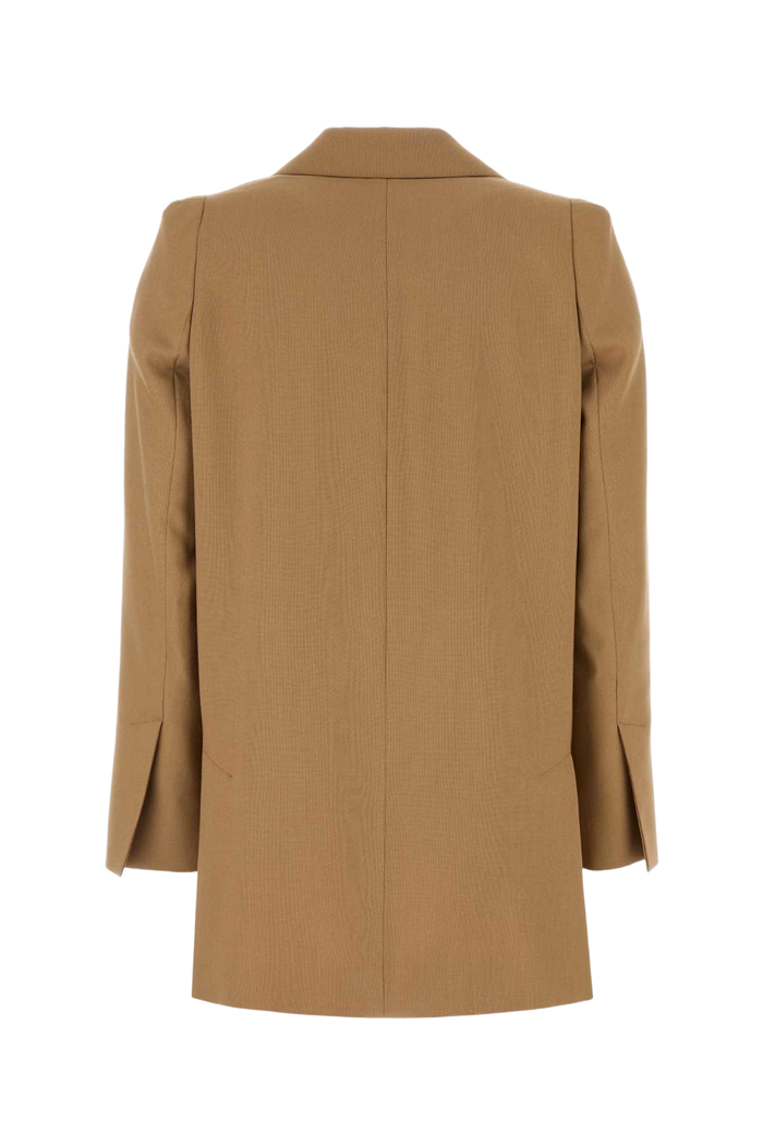 Camel Wool Blend Kitten Blazer 007 Giacche E Gilet