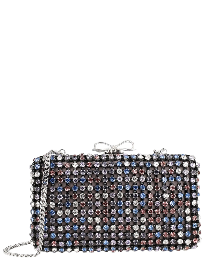 Crystal Chainmail Clutch Bag Multicolour Polyester Elastane Clutches