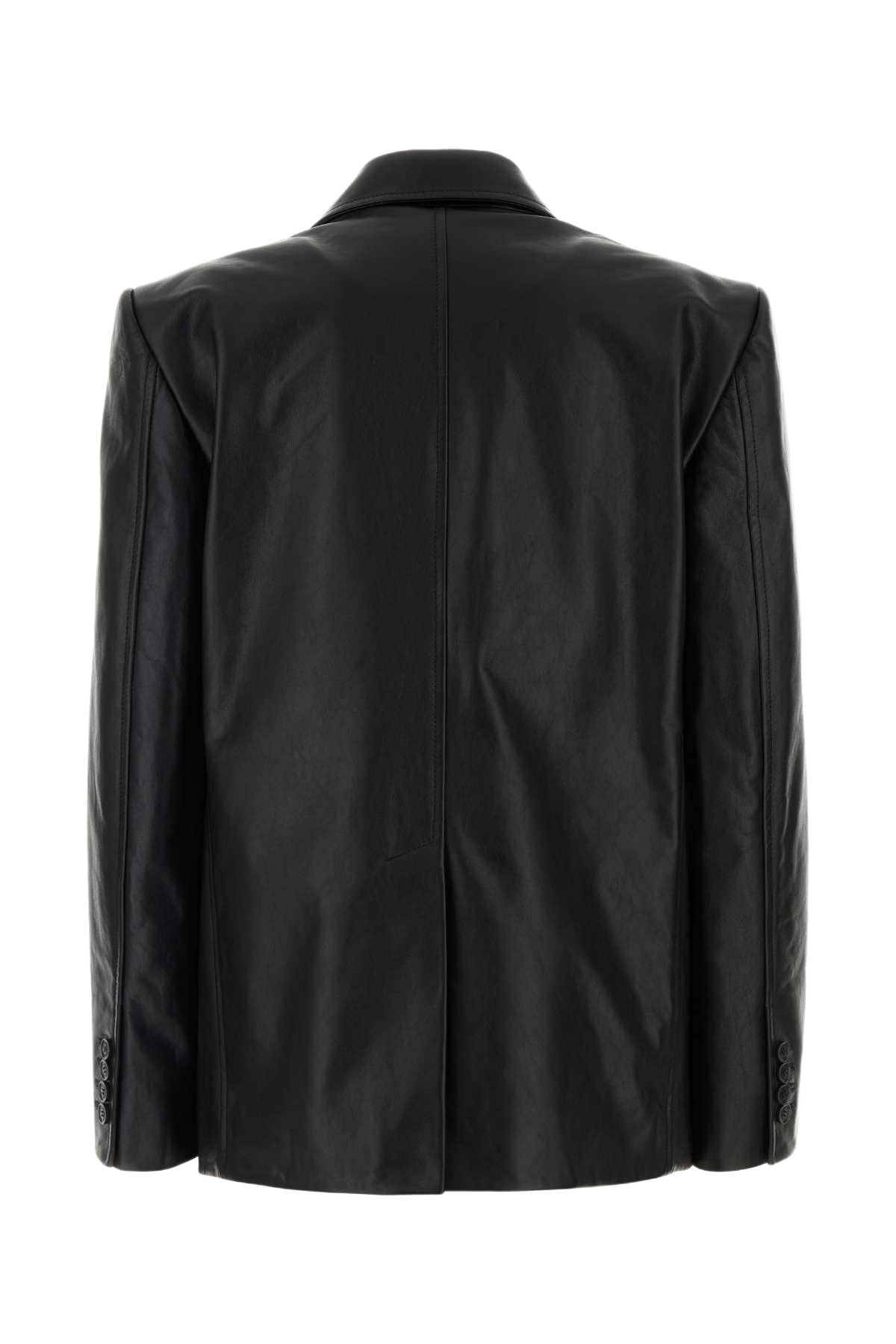 Black Leather Jacket L Cowhide Giacche E Gilet
