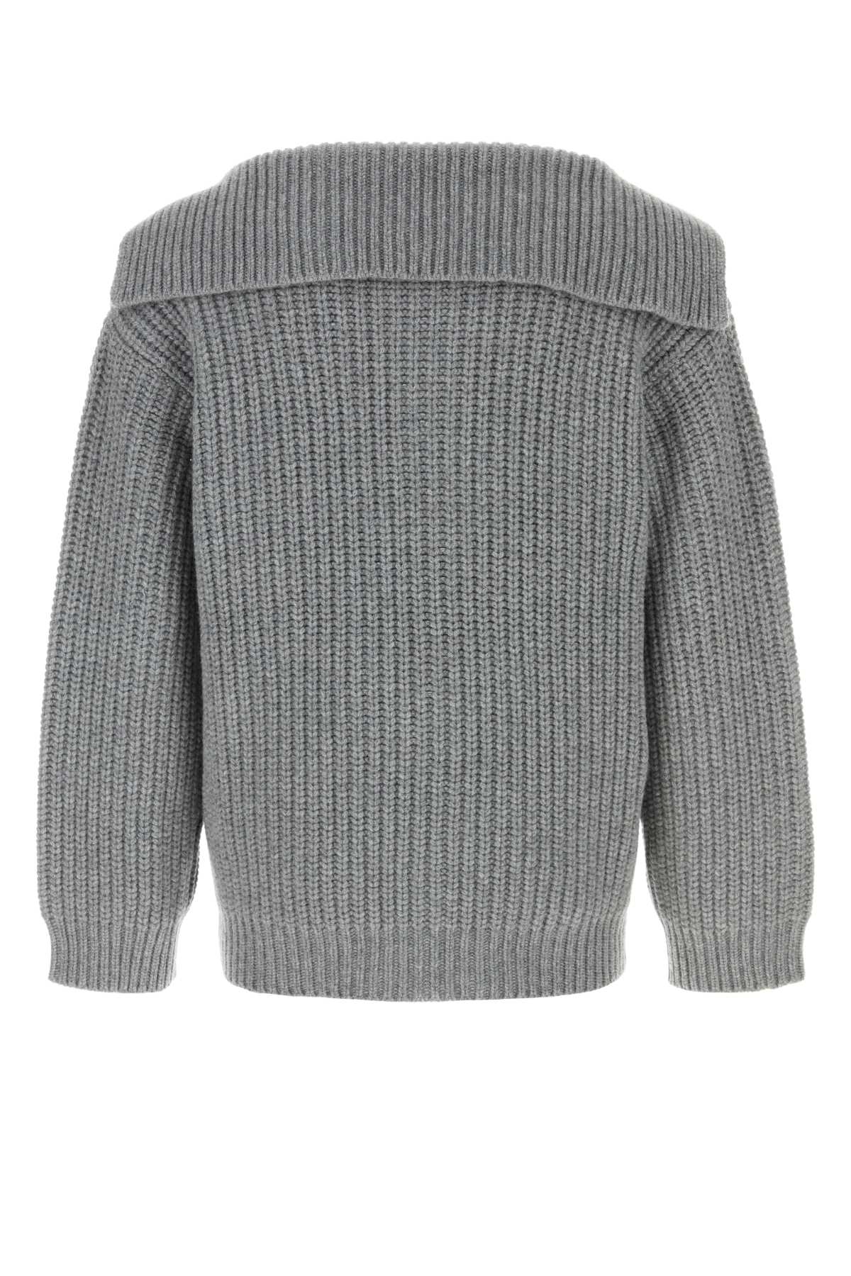 Grey Cashmere Sweater Grigiomelange Exterior: Maglieria