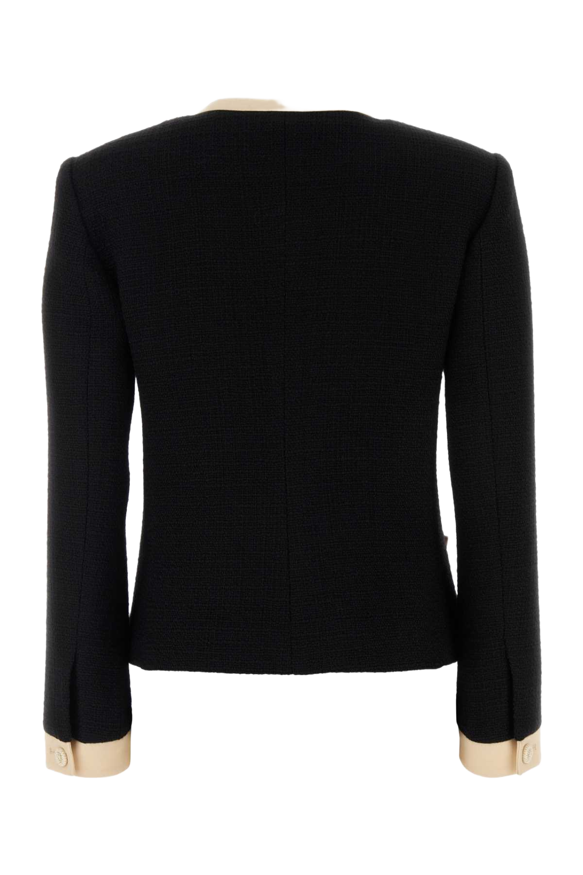 Black Tweed Blazer 0no Giacche E Gilet