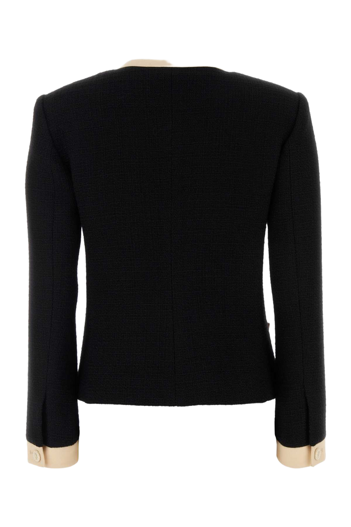 Black Tweed Blazer 0no Giacche E Gilet