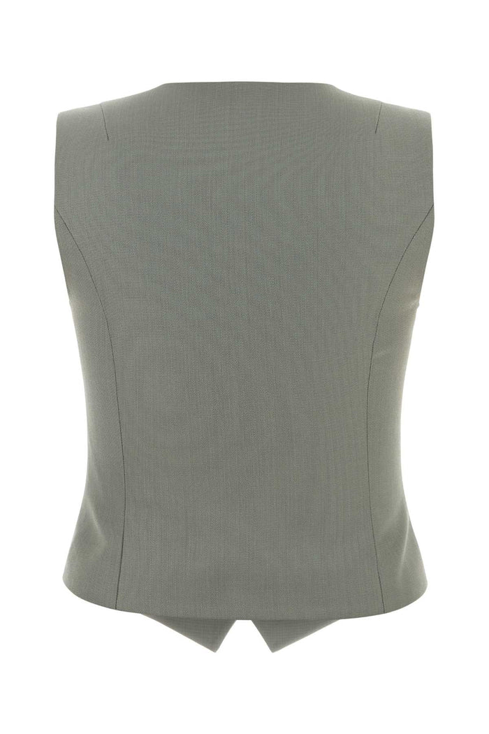 Grey Gabardine Mario Vest Desertsage Giacche E Gilet