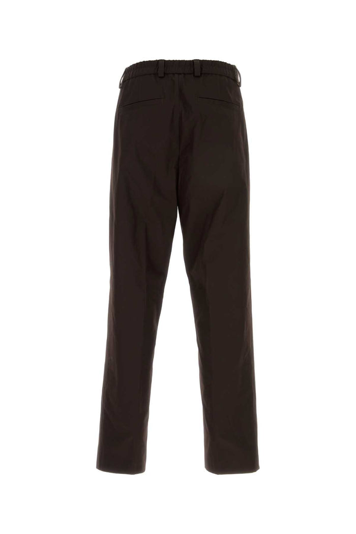 Dark Brown Cotton Pant Mediumbrown Exterior: Pantaloni