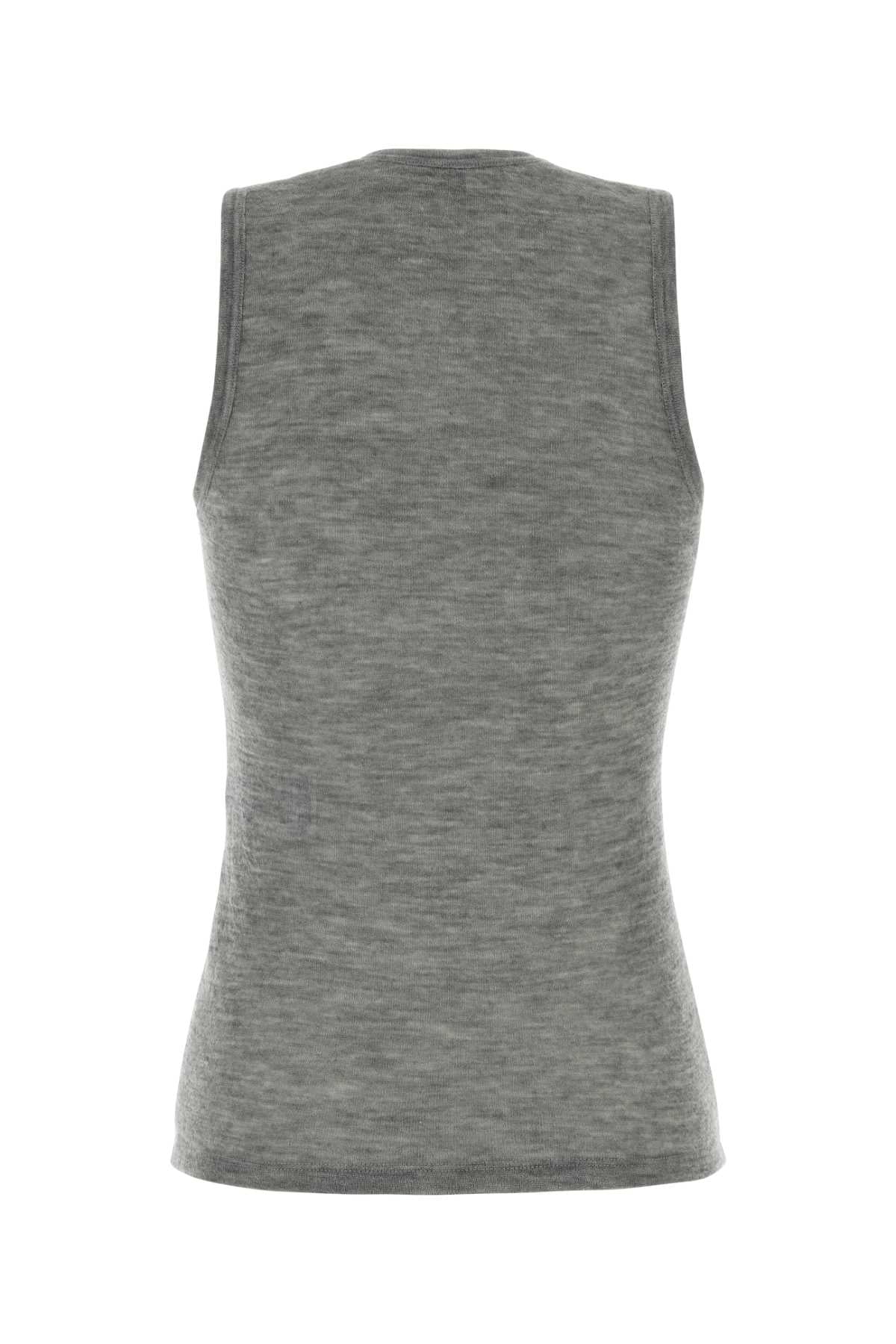 Melange Grey Cashmere Tank Top Grischine Exterior: Maglie