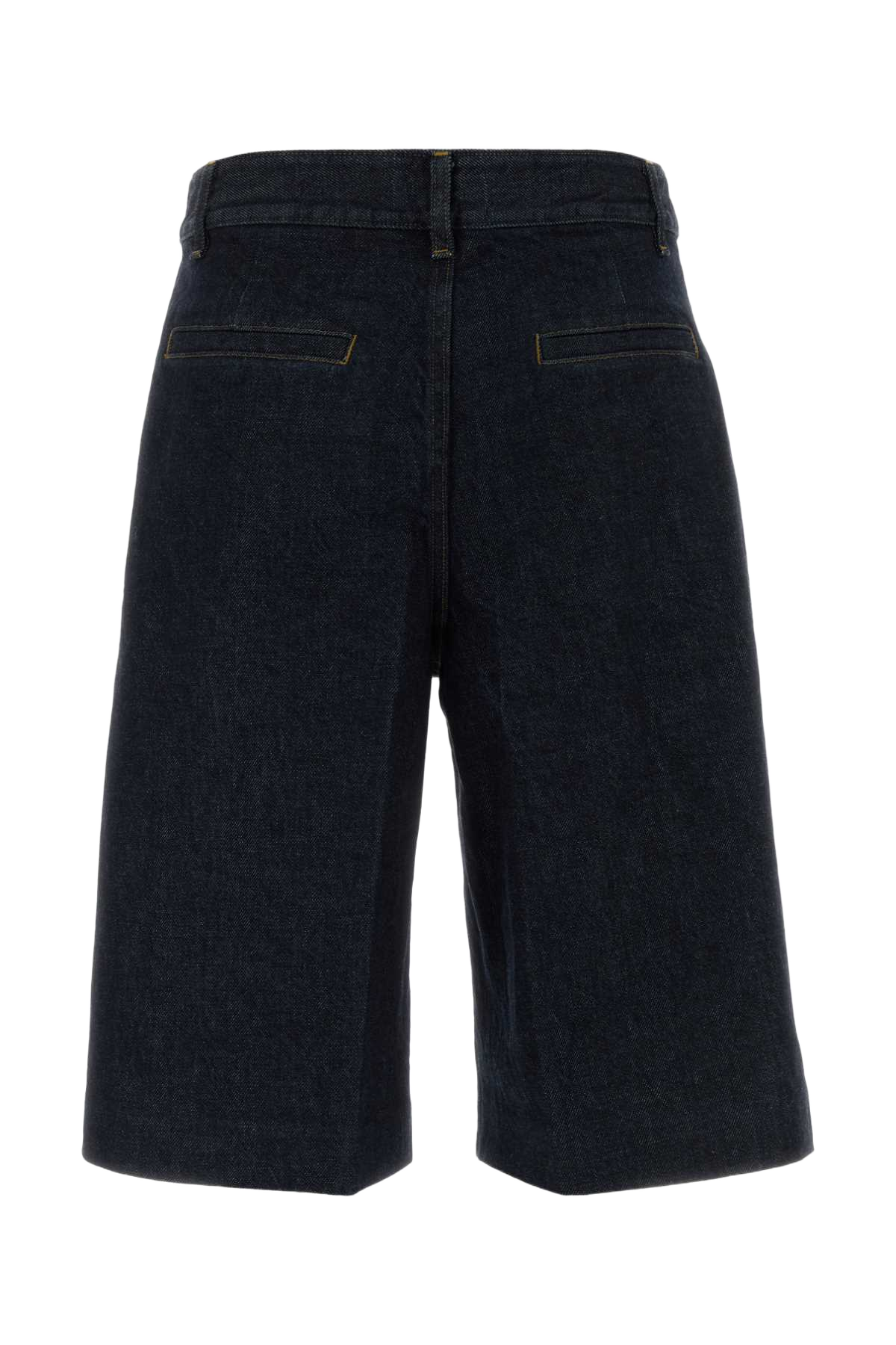 Denim Bermuda Shorts Rinse Exterior: Cotton