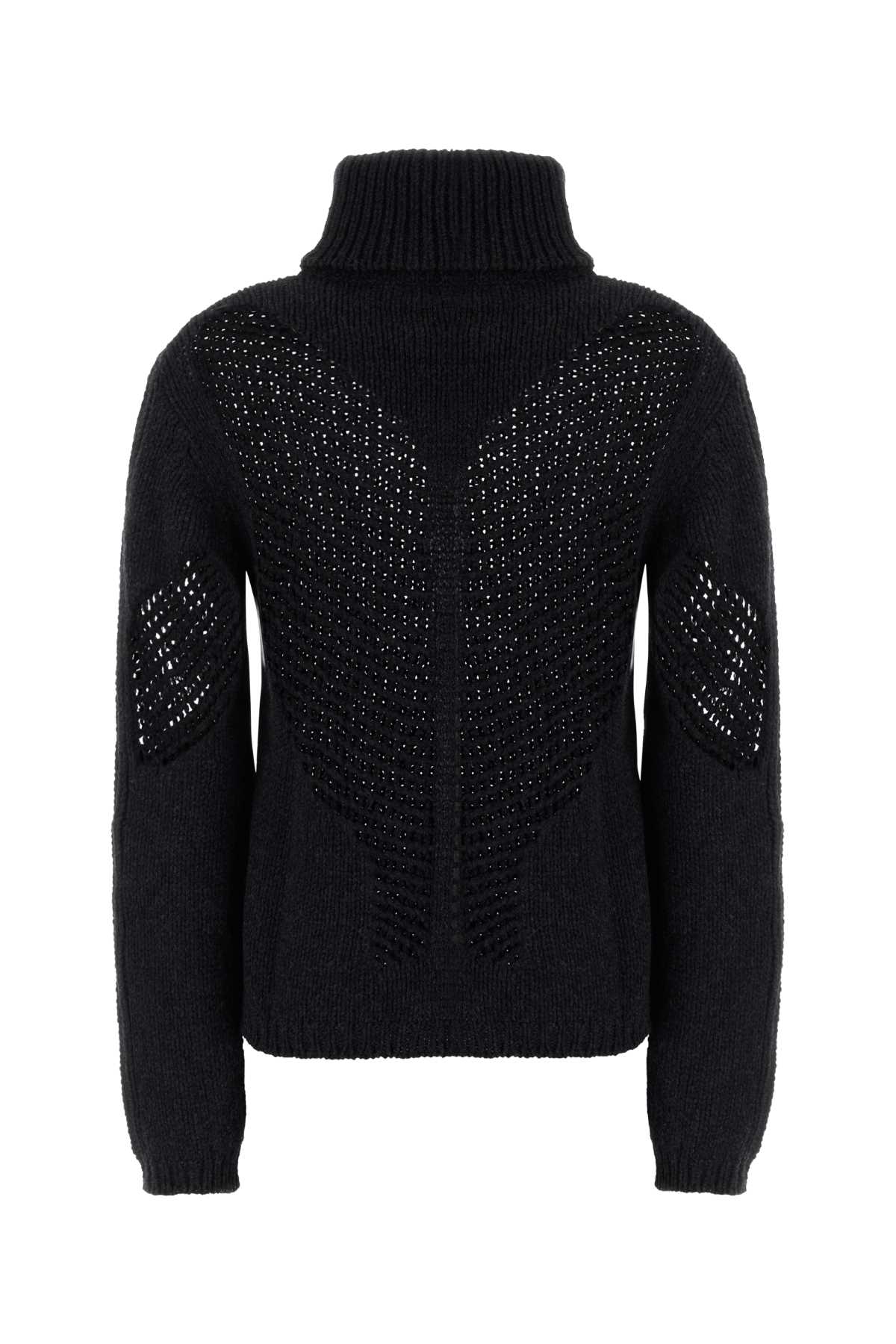 Charcoal Wool Sweater Low Twist Merino Exterior: Maglieria