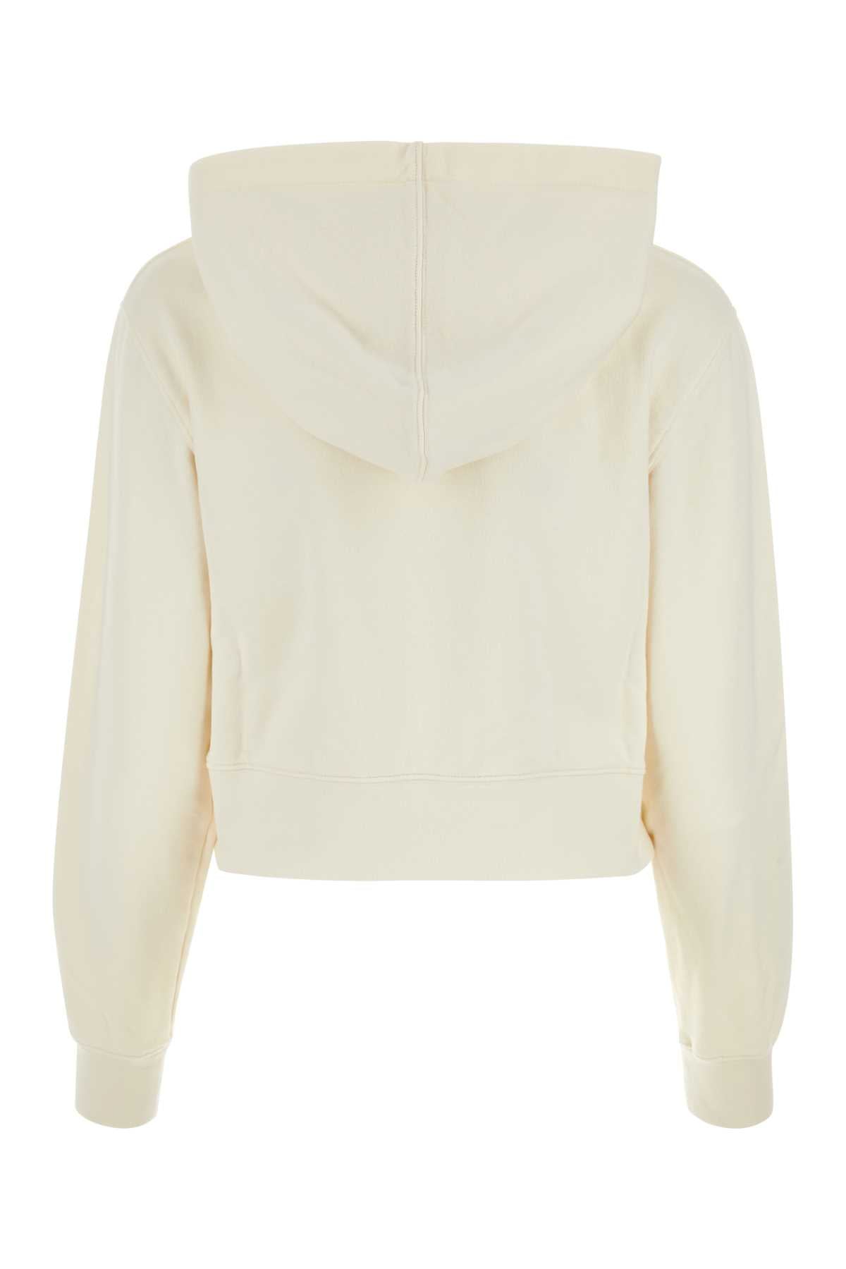 Ivory Cotton Sweatshirt Whiteoffwhite Exterior: Felpe