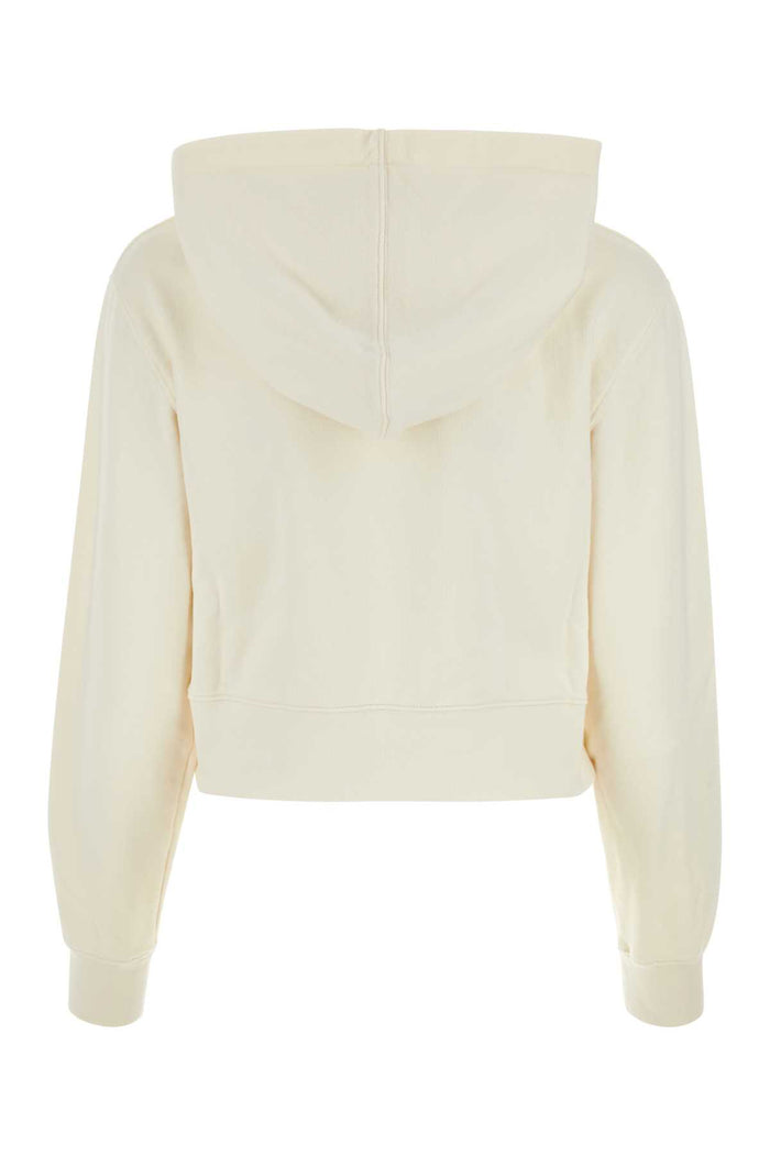 Ivory Cotton Sweatshirt Whiteoffwhite Exterior: Felpe
