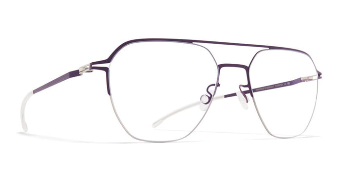 Imba - Silver Deep Blue Rx Stainless Steel Eyeglasses