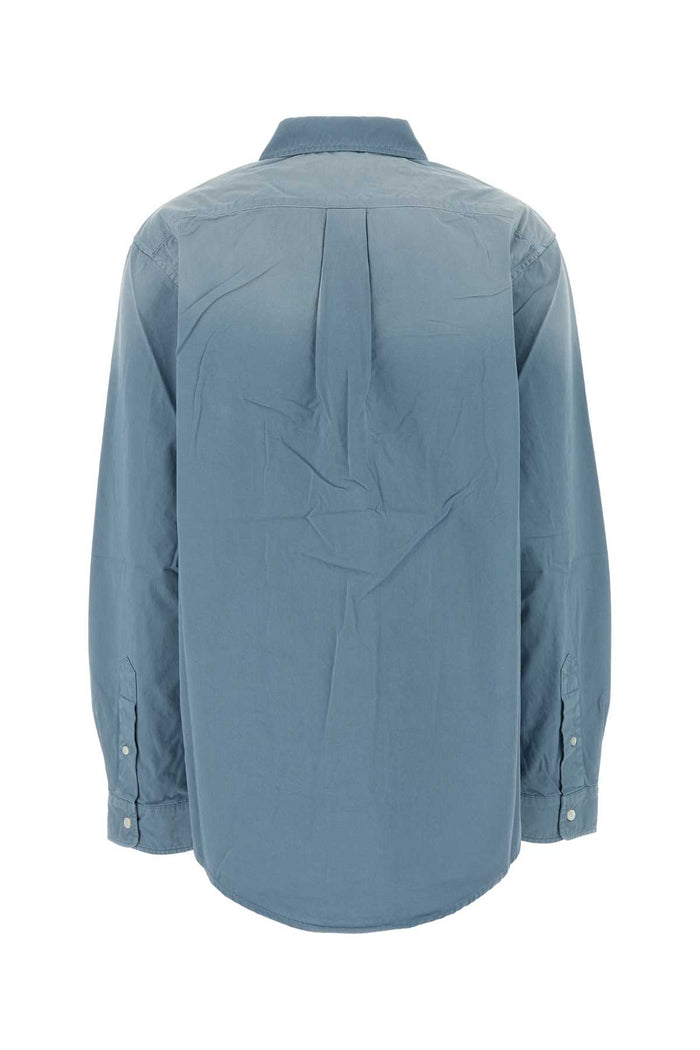 Light Blue Twill Oversize Shirt Astrale Exterior: Cotton Camicie