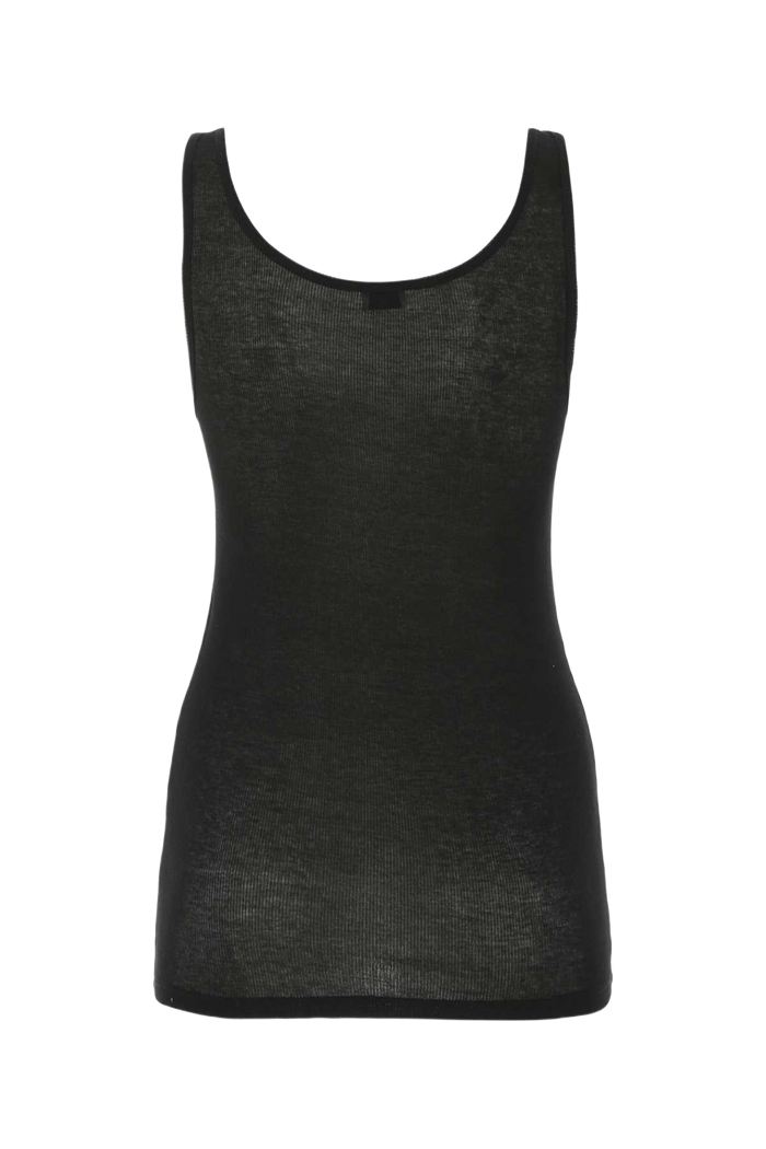 Black Modal Blend Tank Top 1000 Exterior: Cotton T-shirt