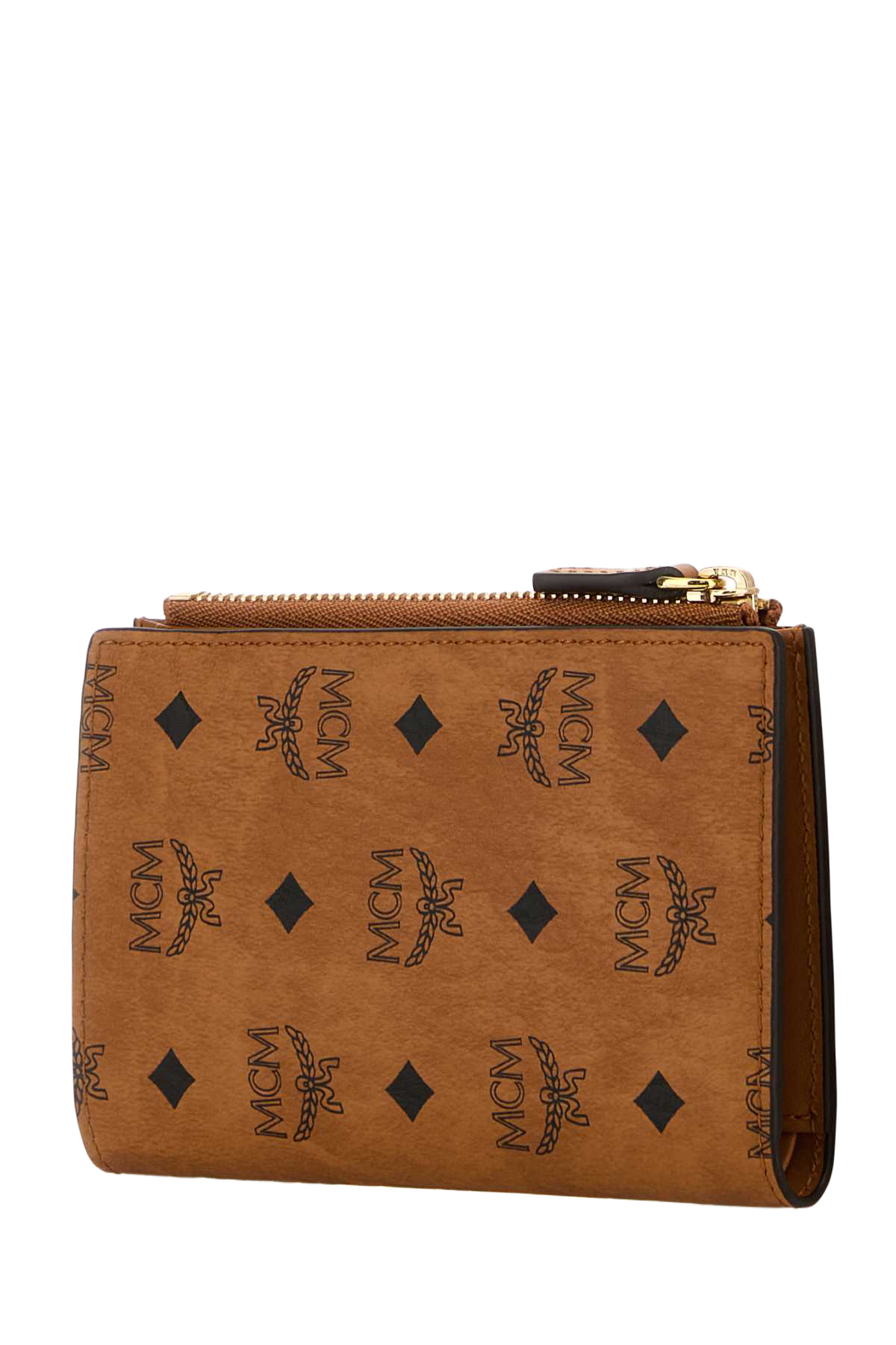 Printed Canvas Wallet Cognac Portafogli