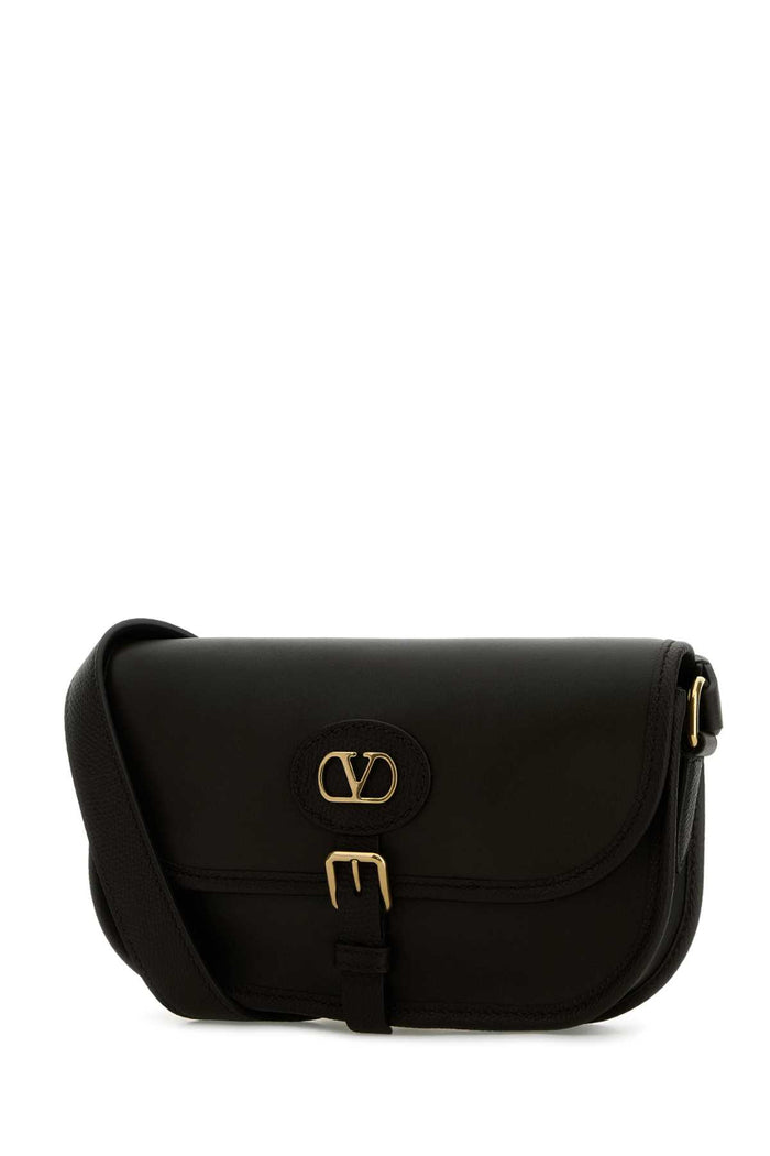 Black Leather Antibes Crossbody Bag Nero Calf - Bos Taurus Borse A Tracolla