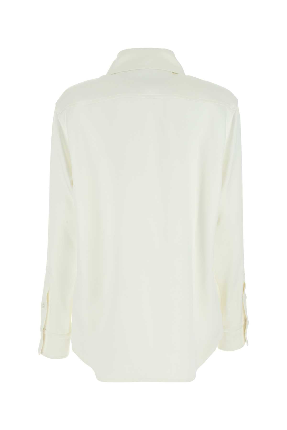 Ivory Satin Shirt 9071 Exterior: Viscose Silk Camicie