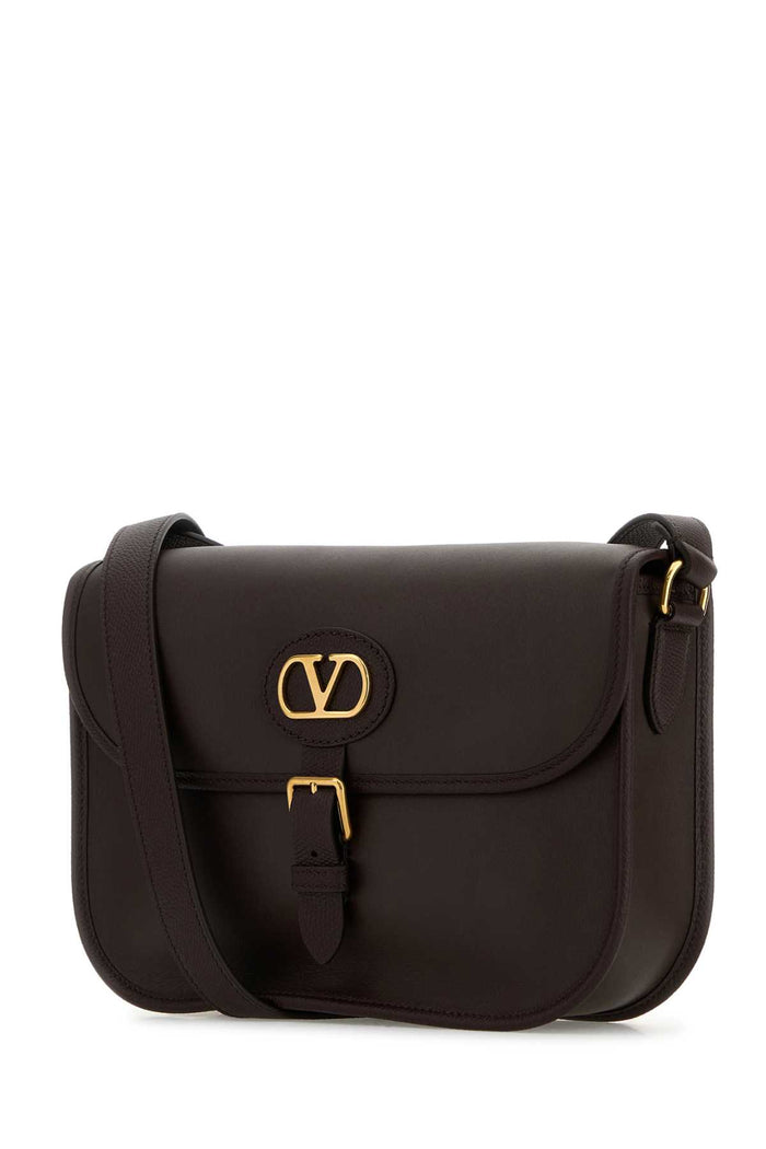 Chocolate Leather Antibes Crossbody Bag Oakbrown Calf - Bos Taurus Borse A Tracolla