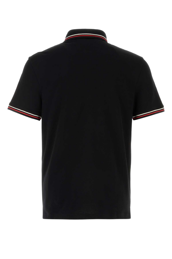 Black Cotton Polo Shirt Nero