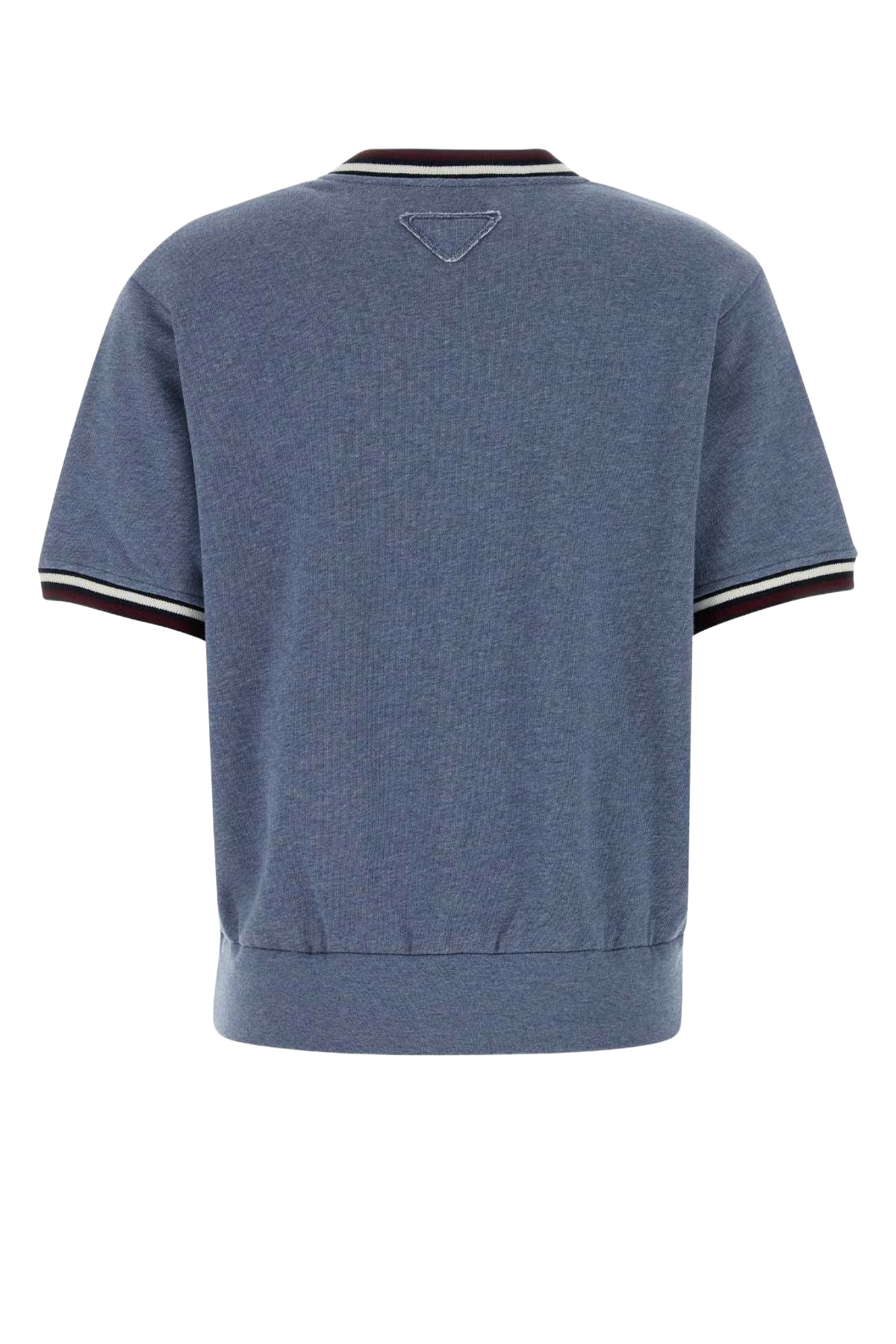Cerulean Blue Cotton T-Shirt Avio Melange Exterior