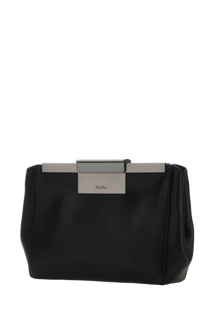 Black Leather Belt Bag Nero Marsupi