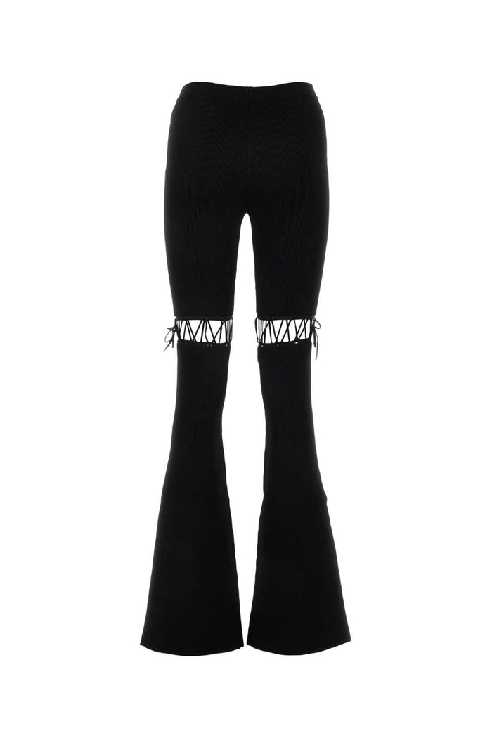 Black Viscose Stretch Pant Pantaloni