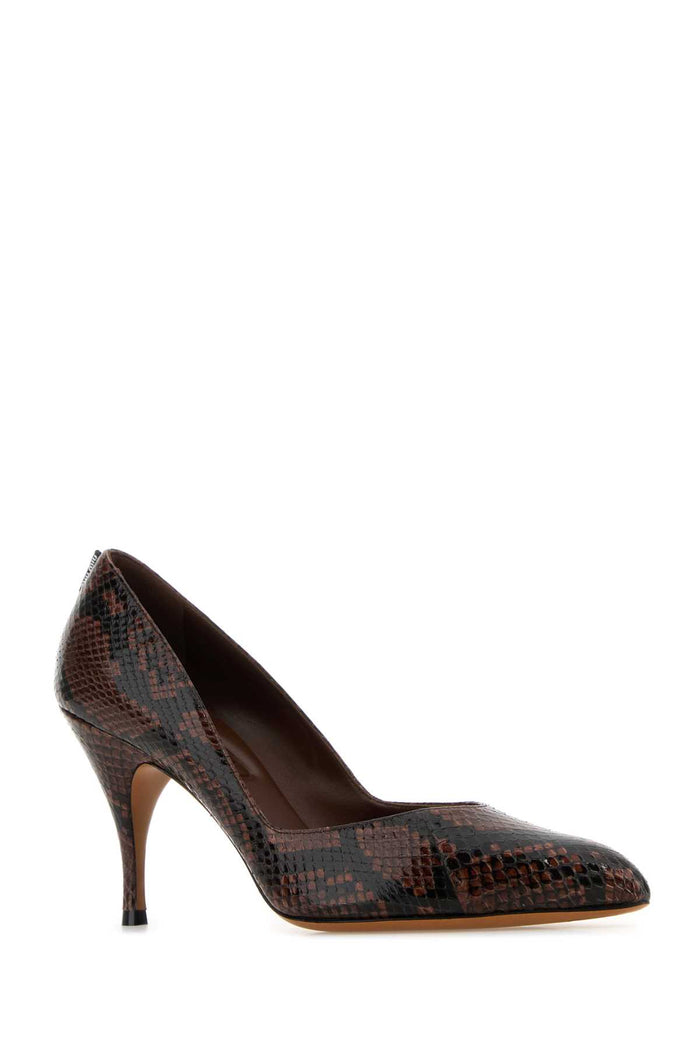 Printed Leather Pumps Tabacco Homalopsisbuccata Scarpe Con Tacco