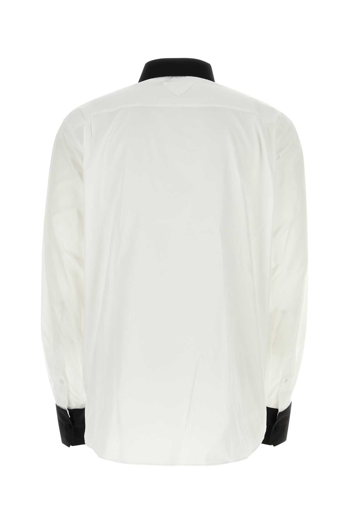 White Poplin Oversize Shirt Bianconero Camicie