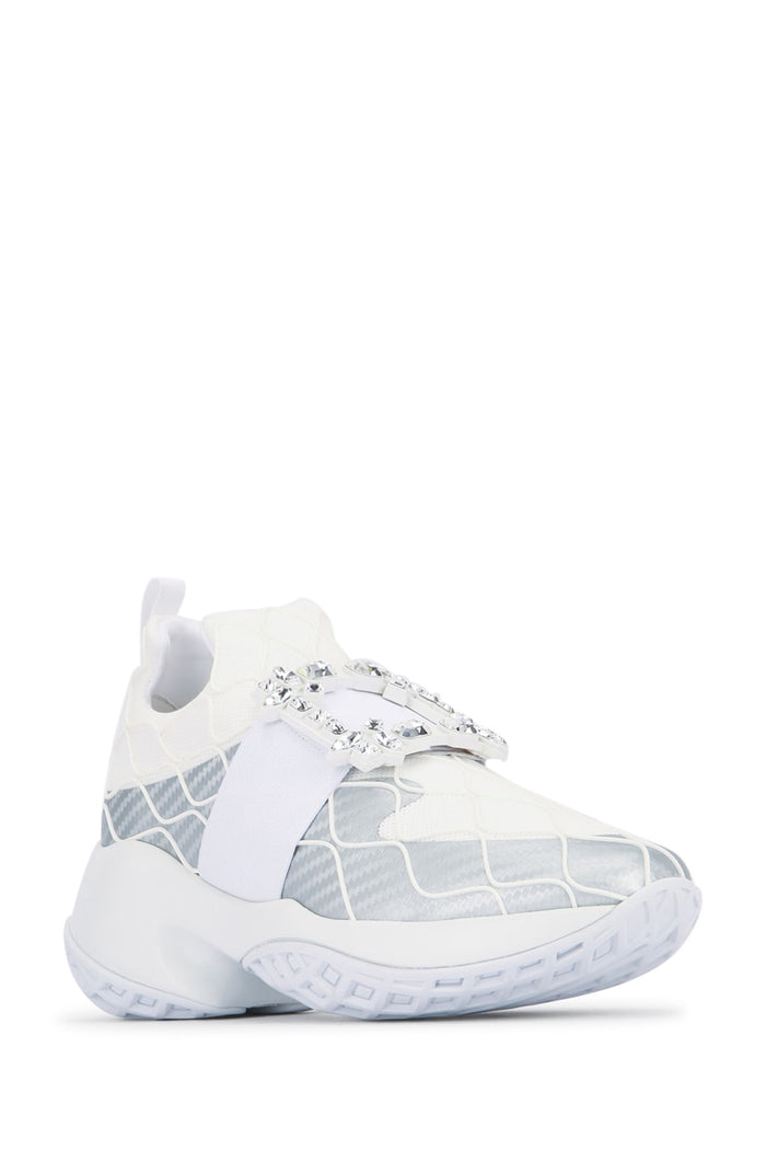 Viv Run Strass Technical B200argentob001bianco Leather / Sole: Rubber Sneaker