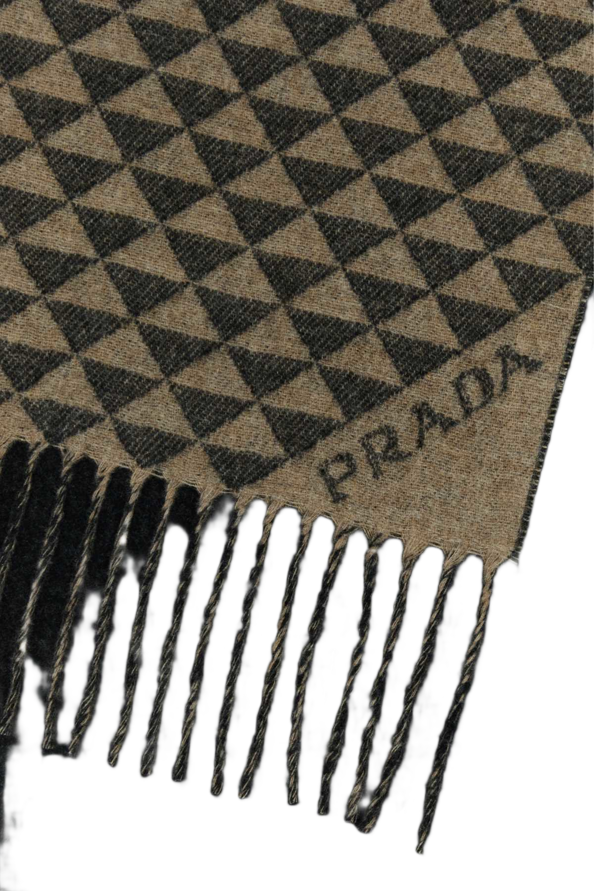 Embroidered Wool Blend Scarf Antracitenoisette Wows Sciarpe E Foulard