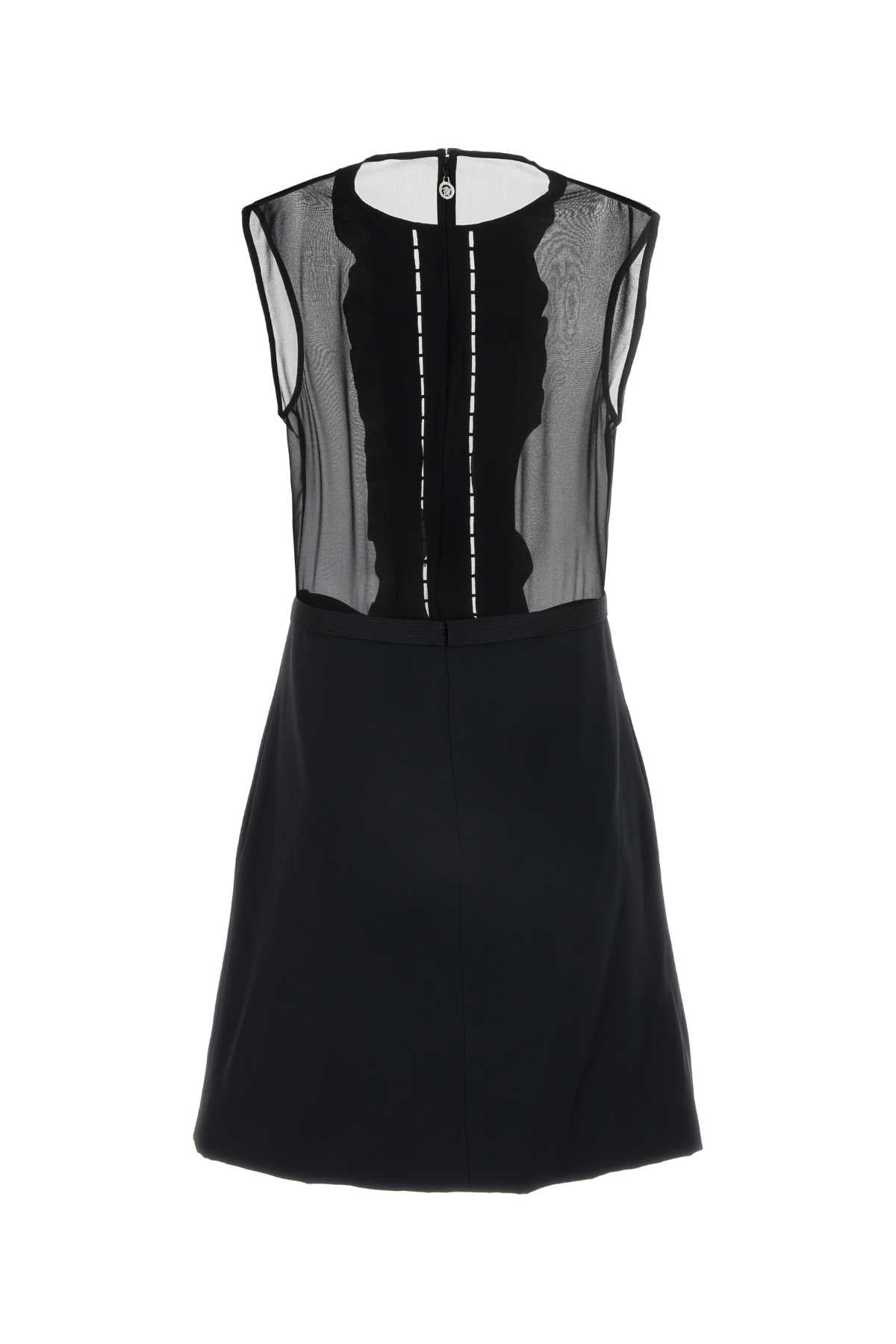 Black Georgette Mini Dress 1b000 Exterior: Silk Lining: Fabric Abiti