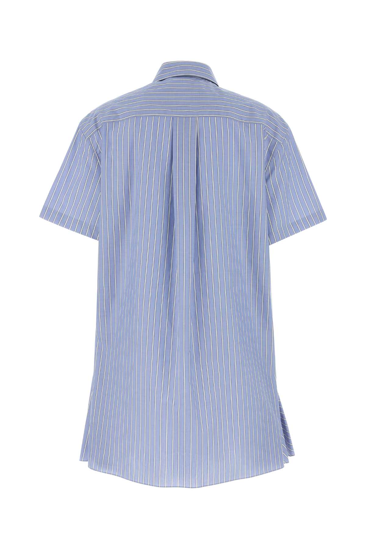Embroidered Poplin Shirt Dress Bluechina Exterior: Cotton Abiti