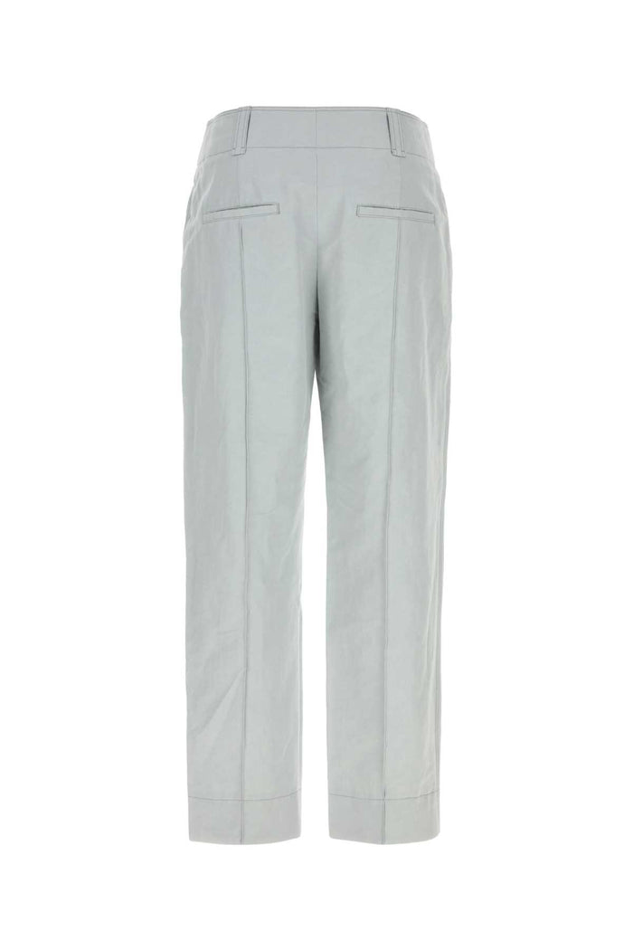 Light Grey Linen Blend Pant Stormgrey Exterior: Cotton Pantaloni