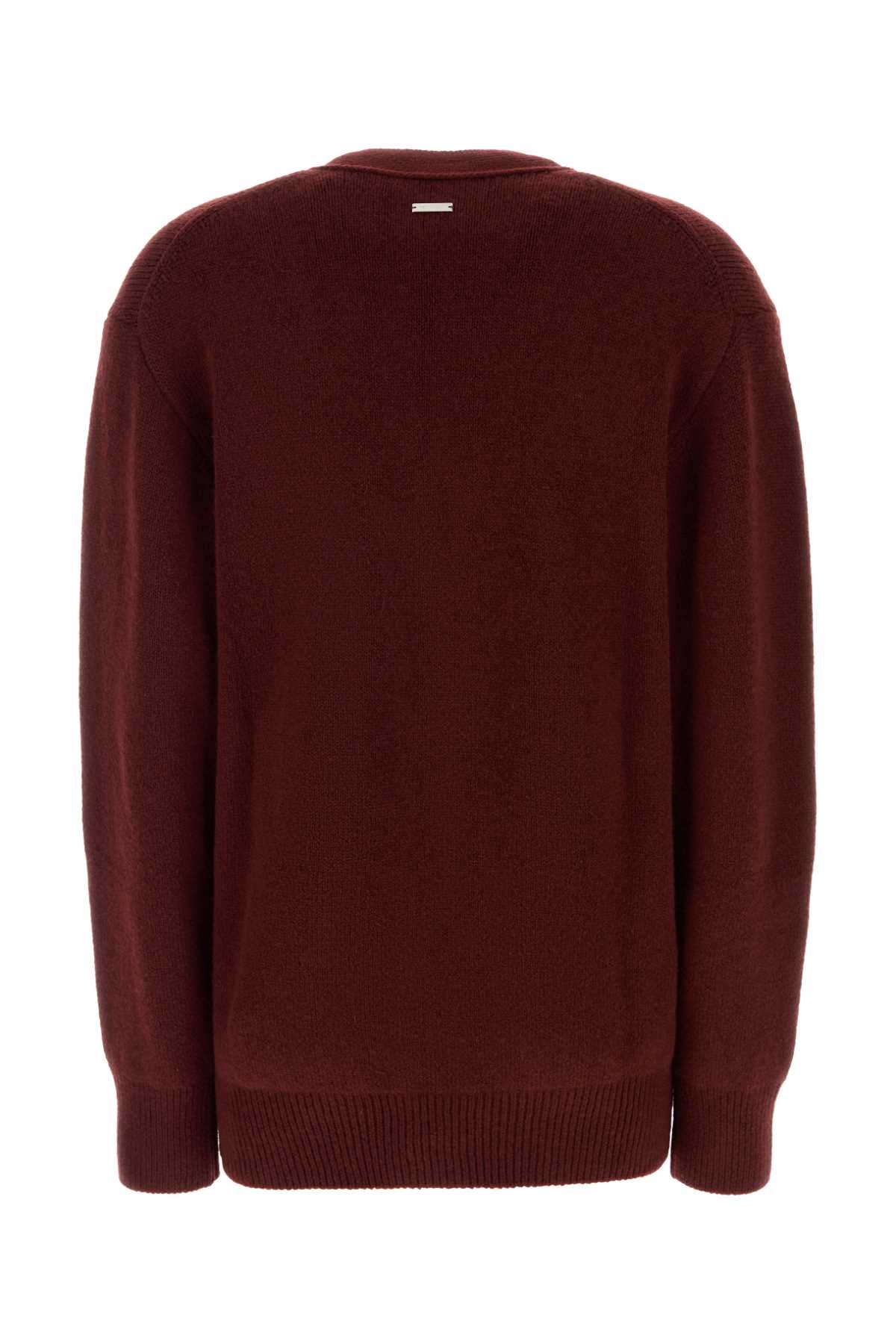 Burgundy Cashmere Blend Cardigan Bordeaux Maglieria