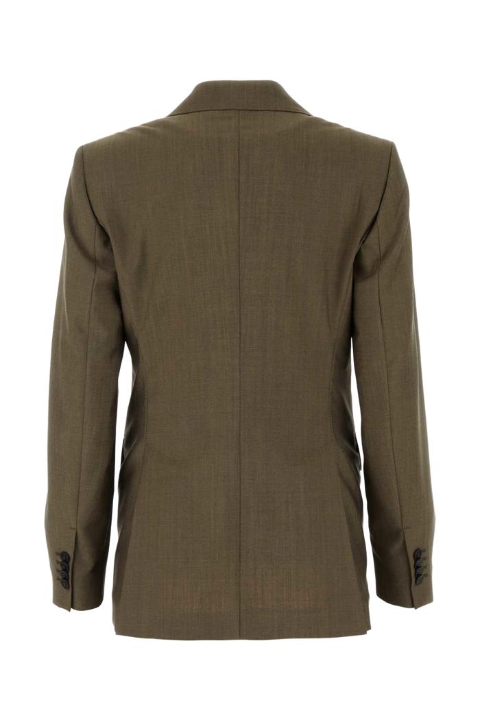 Mud Wool Blend Apice Blazer Cuoio Exterior: Virgin Mohair Giacche E Gilet