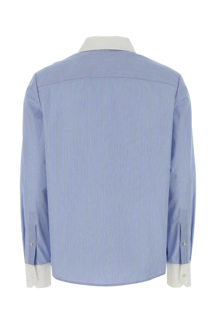 Embroidered Poplin Shirt Righeblu Cotton Exclusive Of Trim Camicie