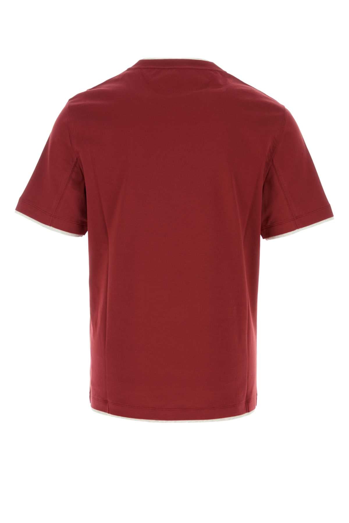 Tiziano Red Cotton T-Shirt Cll16 Exterior