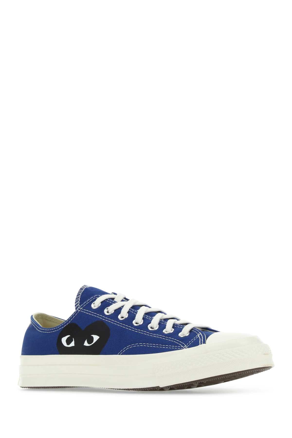Blue Canvas Comme Des Garã§ons X Converse Sneakers
